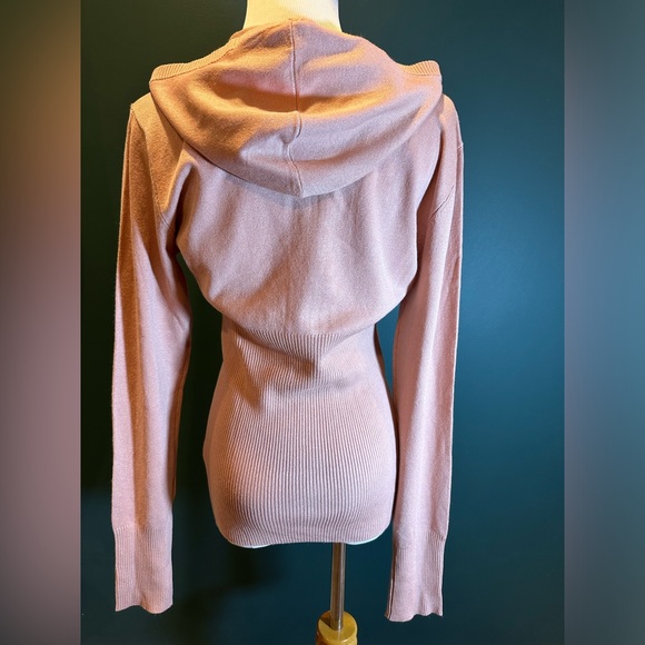 NWT! Guess Bling Sequin Francer Full Zip Sweater Hoodie Pink - Picture 5 of 15